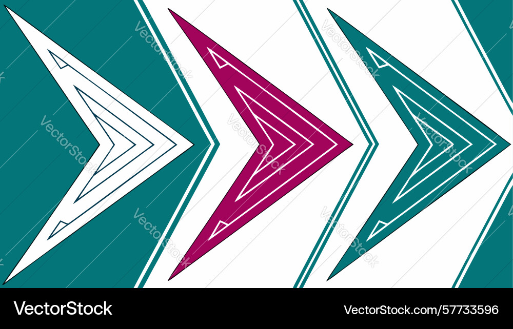 Geometric arrows with chevron pattern abstract vector image