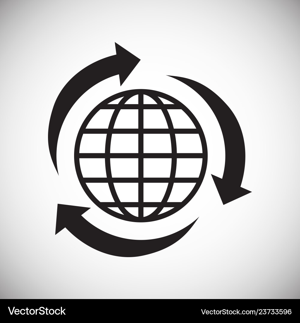 Globe icon on white background for graphic and web Globe icon on white background for graphic and web vector image