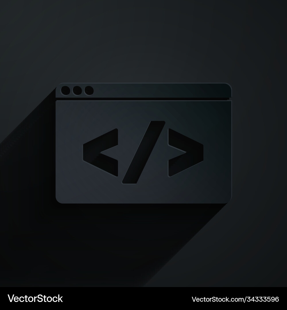 Paper cut web design and front end development Paper cut web design and front end development vector image