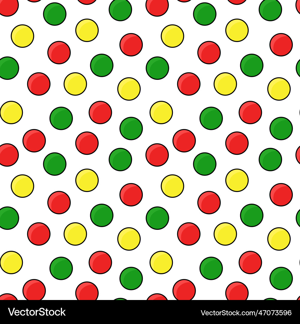 Random y2k retro clown circles seamless pattern Vector Image