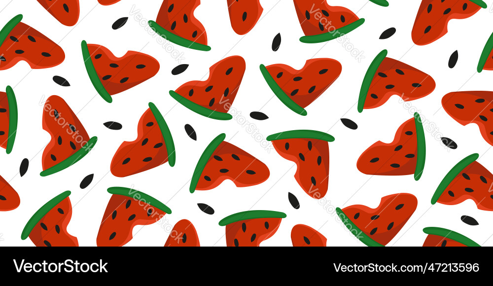 Seamless pattern with watermelon slices Vector Image