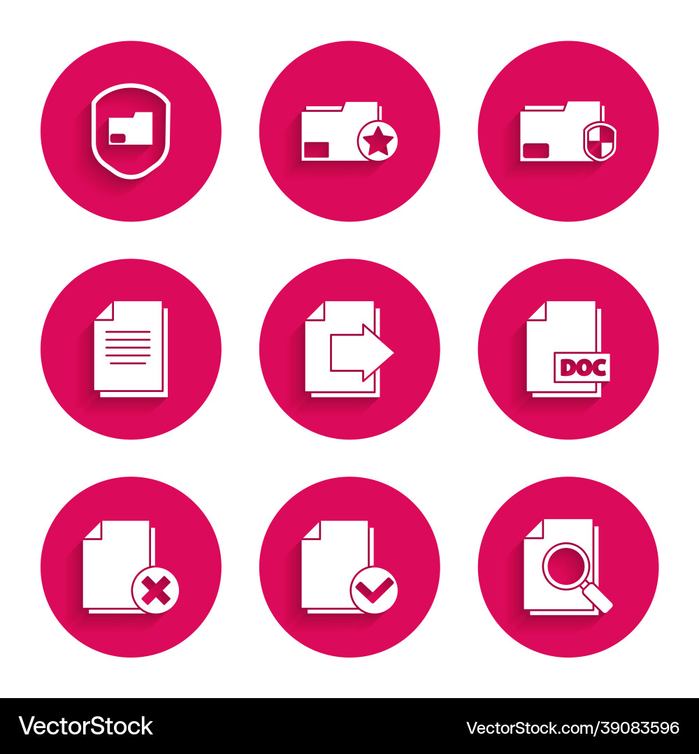 Set next page arrow document and check mark Set next page arrow document and check mark vector image