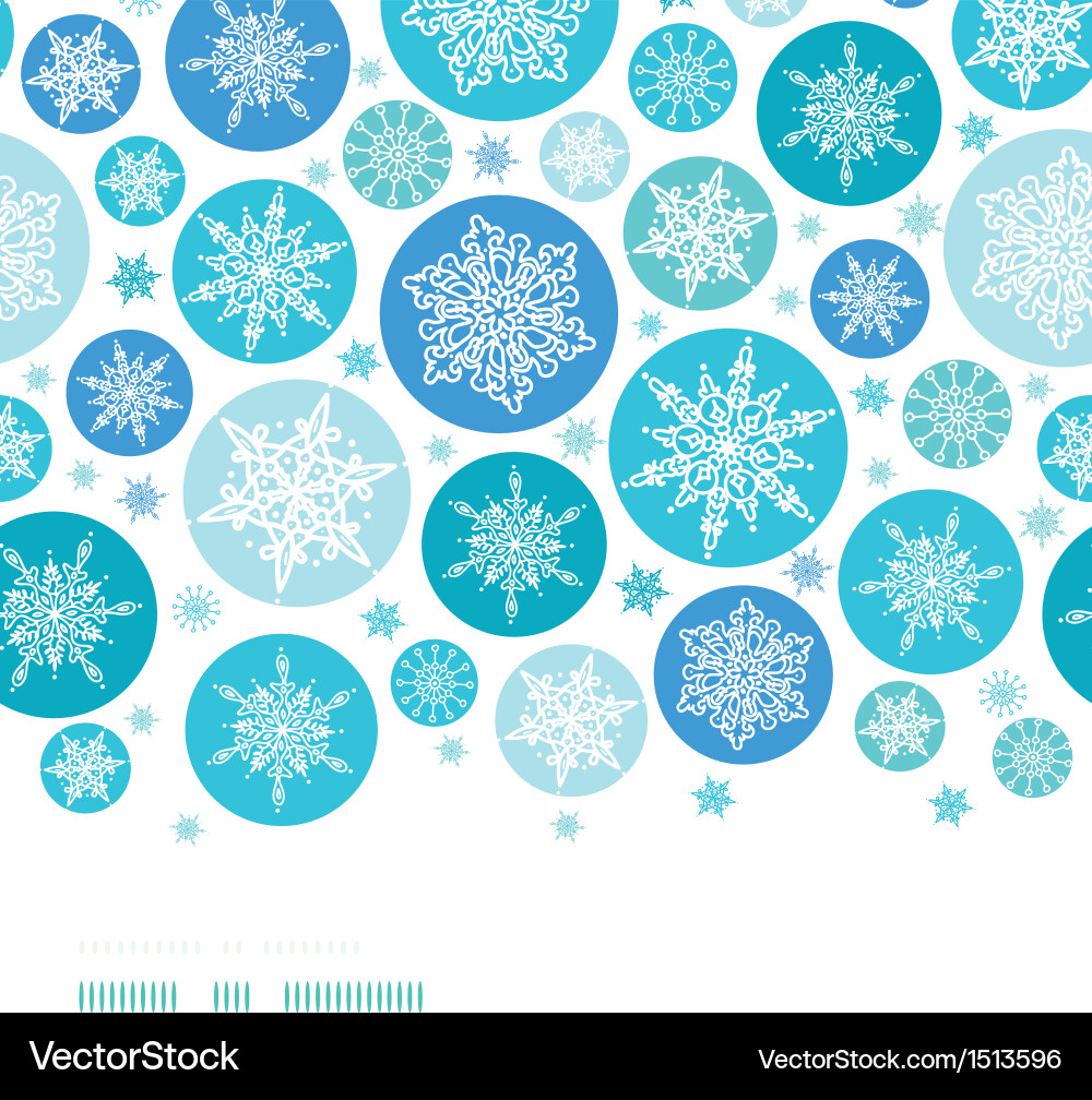 Snowflake Horizontal Border vector image