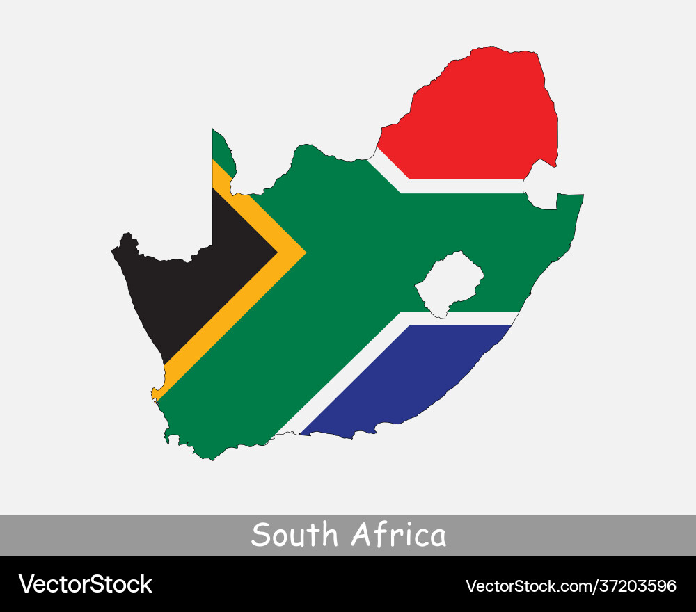 South africa map flag South africa map flag vector image