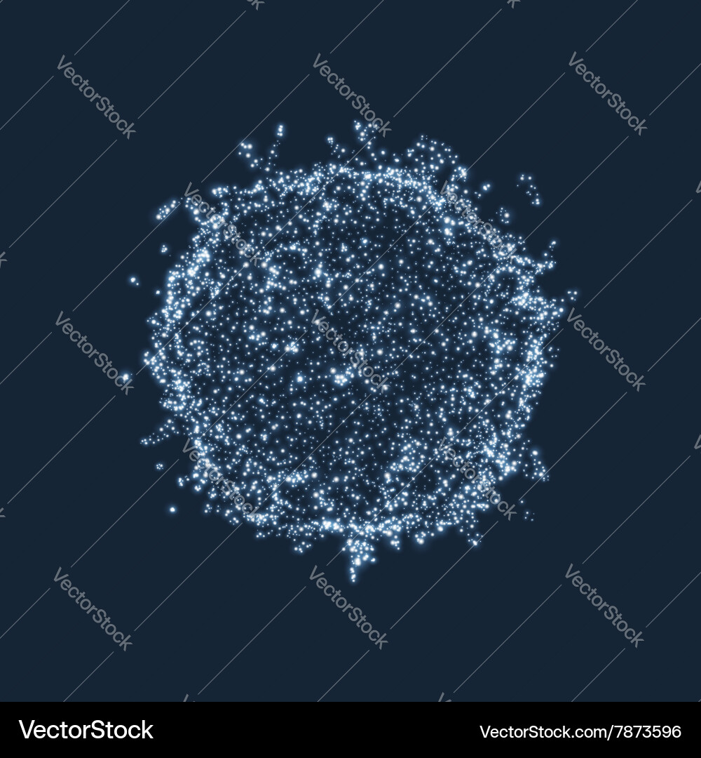 Sphere consisting of points technology style Vector Image