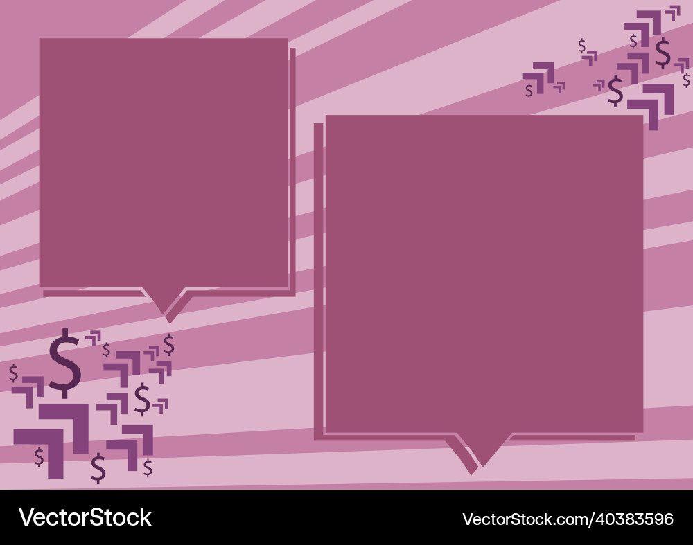 Two colorful overlapping speech bubble drawing vector image