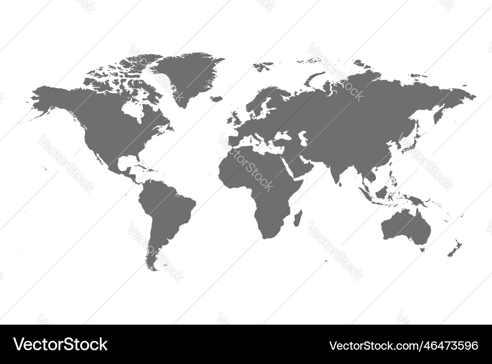 World Map Silhouette Vector Image