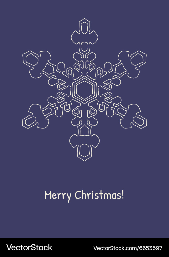 Abstract snowflake on color background Vector Image