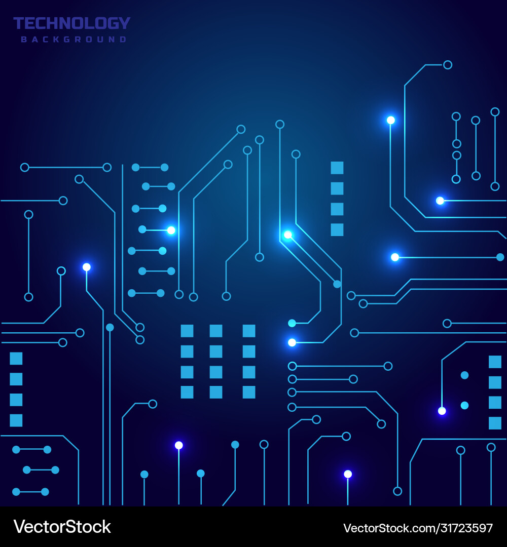 Abstract technology circuit board and connection Abstract technology circuit board and connection vector image