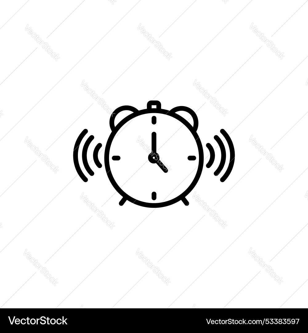 Alarm clock icon set deadline timer symbol Alarm clock icon set deadline timer symbol vector image