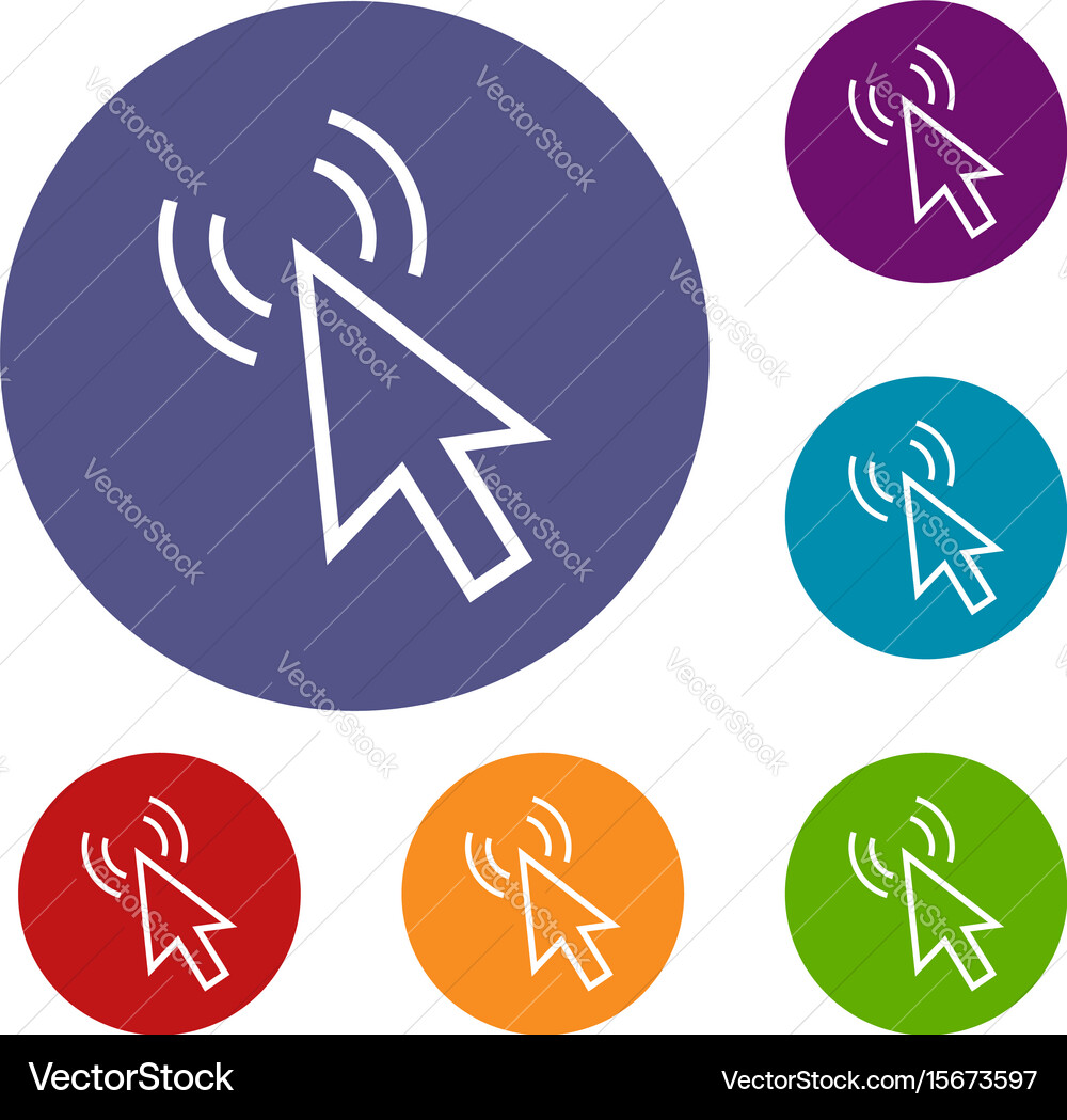 Click icons set vector image