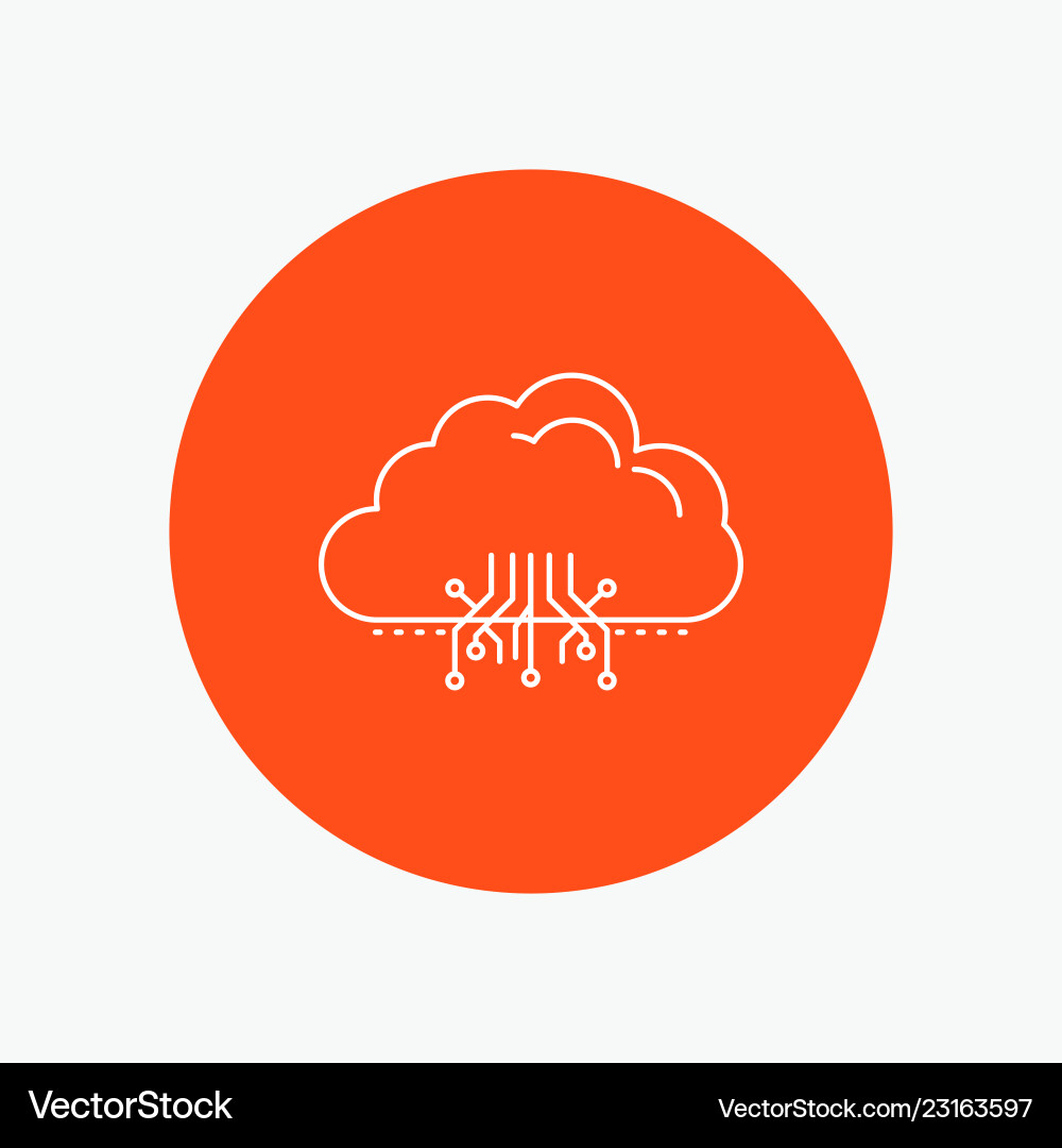Cloud Computing Data Network Icon vector image