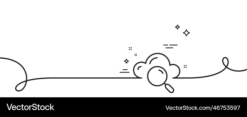Cloud computing search line icon internet data Cloud computing search line icon internet data vector image