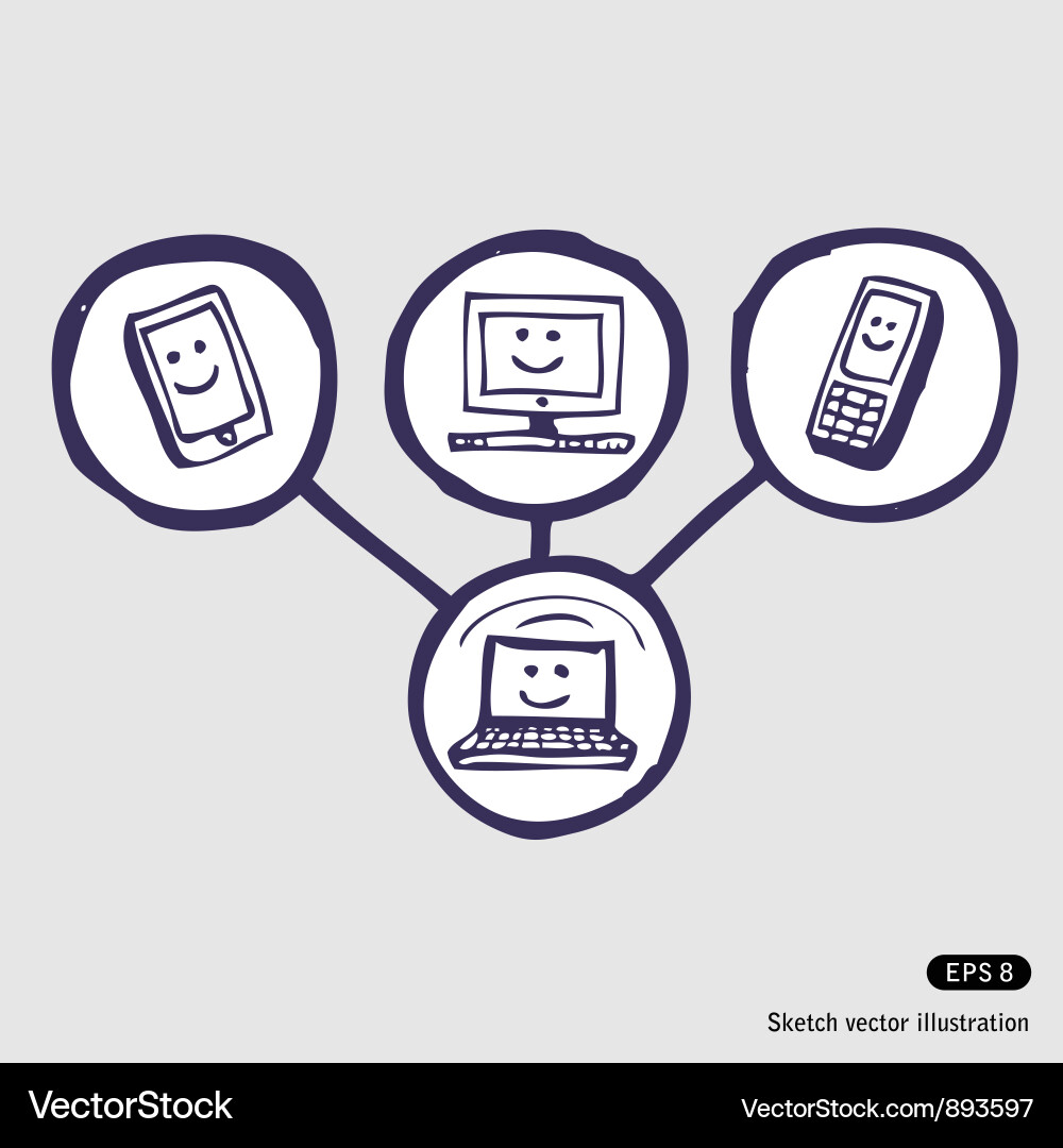 Community Connection Icons Vector Image