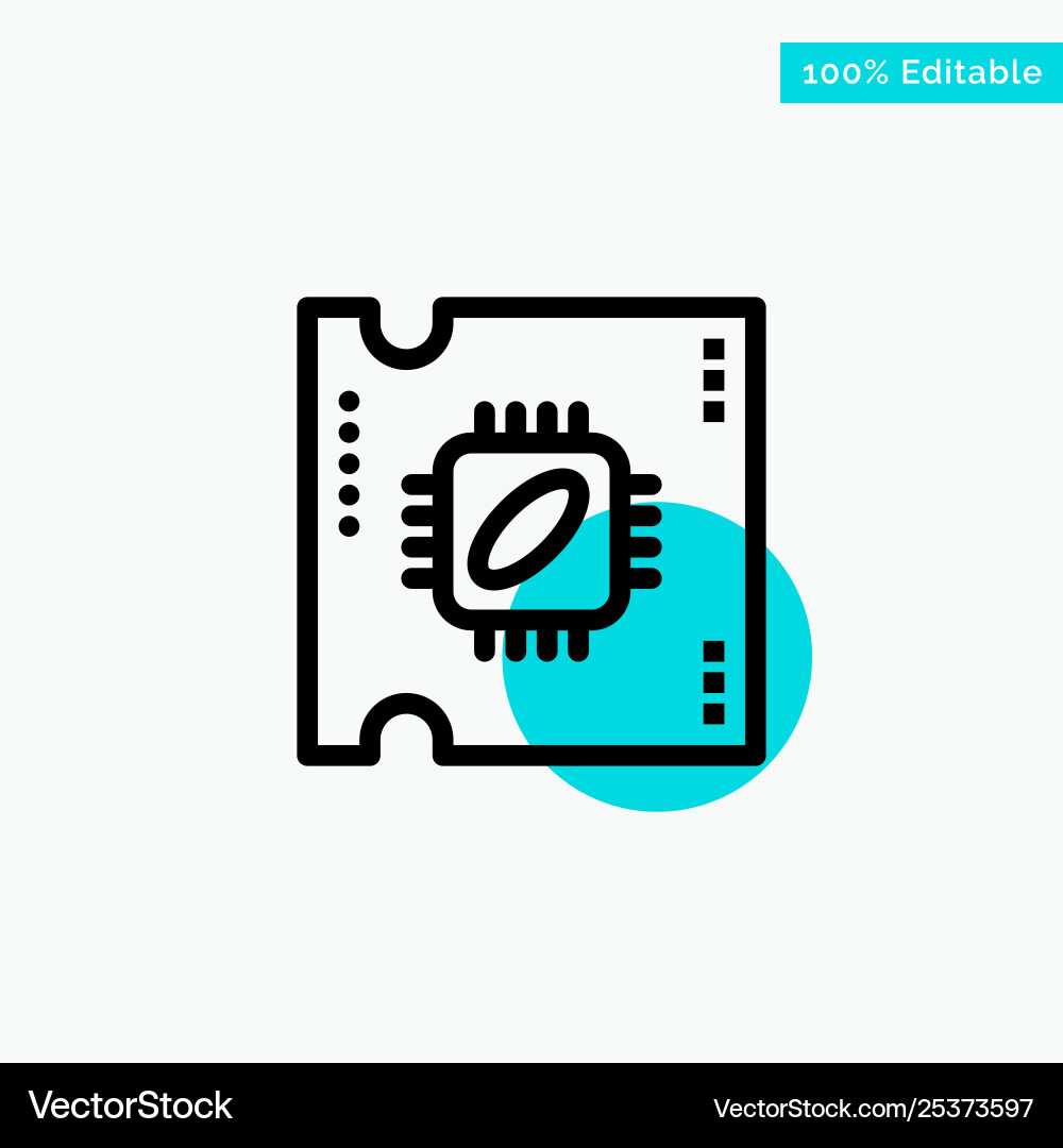 Cpu microchip processor chip turquoise Cpu microchip processor chip turquoise vector image