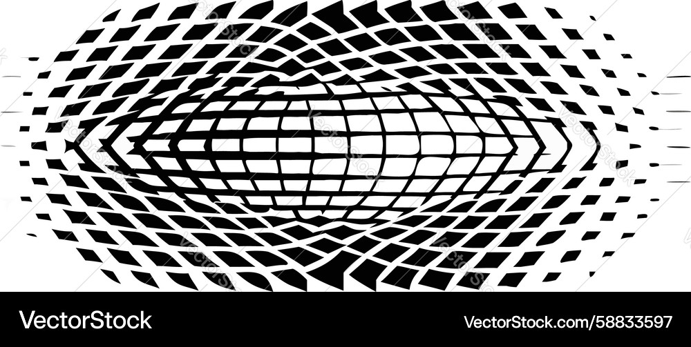 Distorted halftone dot pattern with dynamic wavy Vector Image