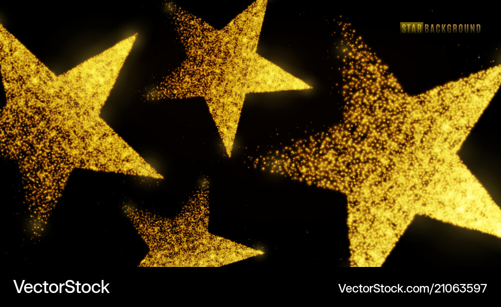 Glow Star Background - Particle Effect vector image