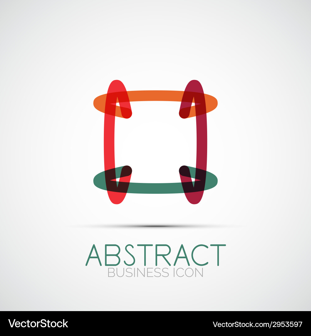 Line design loop logo vector image