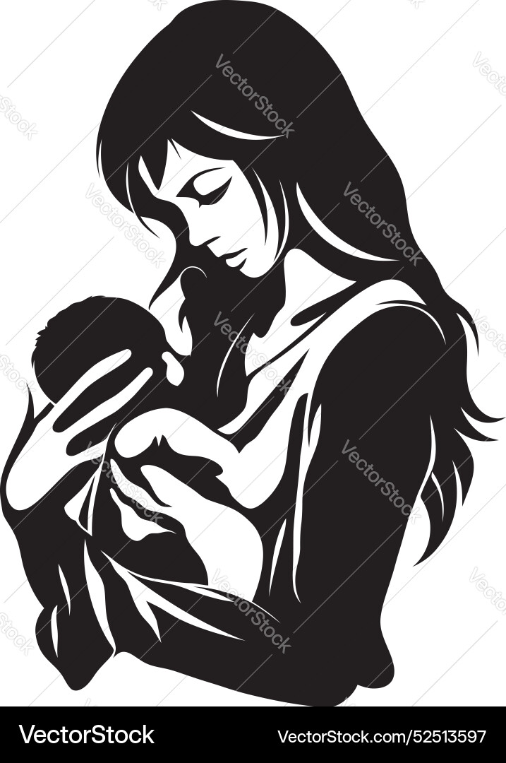 Pflege Gnade emblematische Gestaltung der Mutter Vektorbild