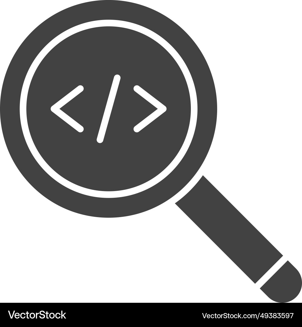Search from code icon image vector image
