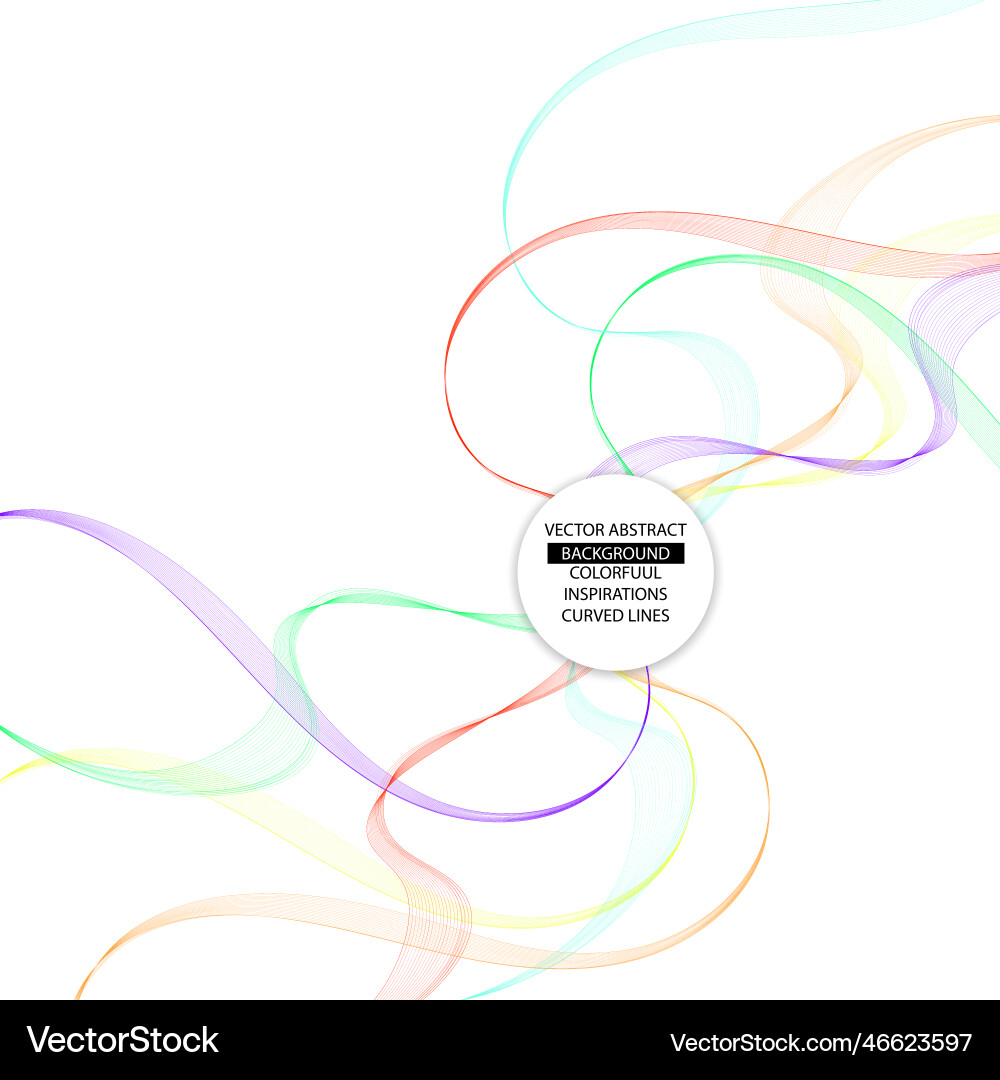 Several colored wave lines design element Several colored wave lines design element vector image