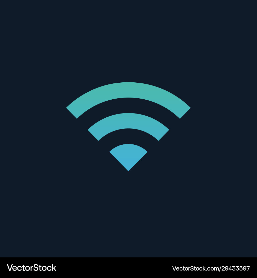 Simple ui wifi wireless flat web mobile icon vector image
