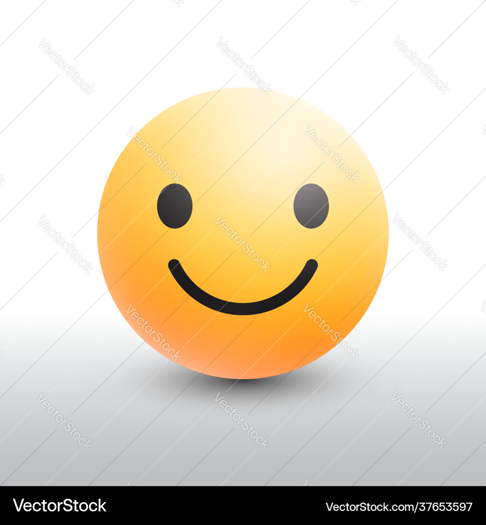 Smiley face 3d icon facebook emoji modern design Smiley face 3d icon facebook emoji modern design vector image