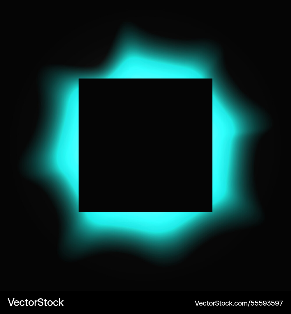 Square illuminate light frame with color gradient Square illuminate light frame with color gradient Vector Image