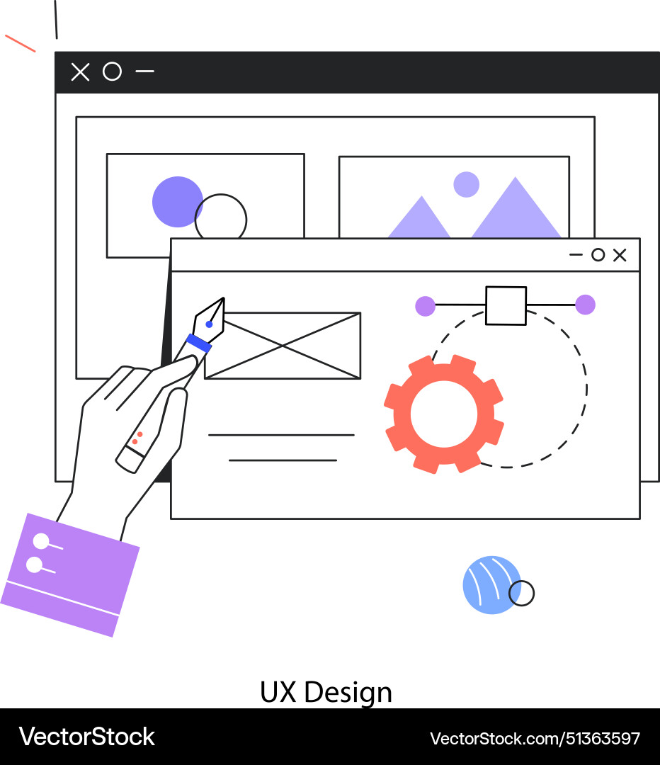 Ux design Royalty Free Vector Image - VectorStock