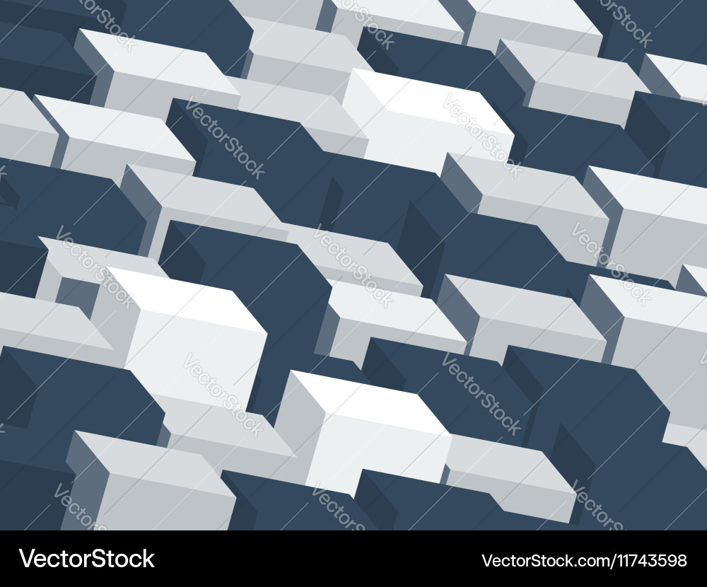 Abstract backdrop with random cubes vector image