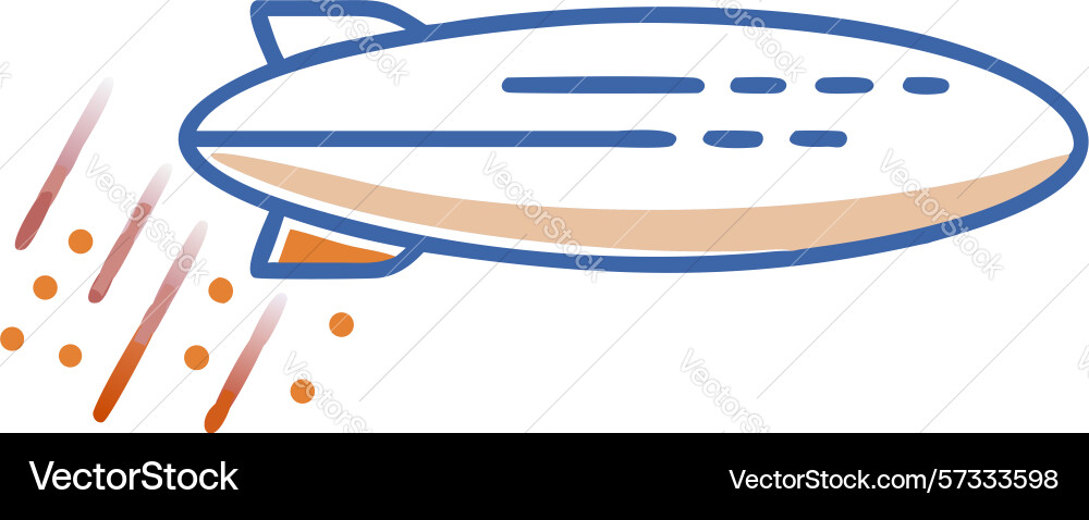 Abstract launch dynamic rocket or zephyr liftoff vector image