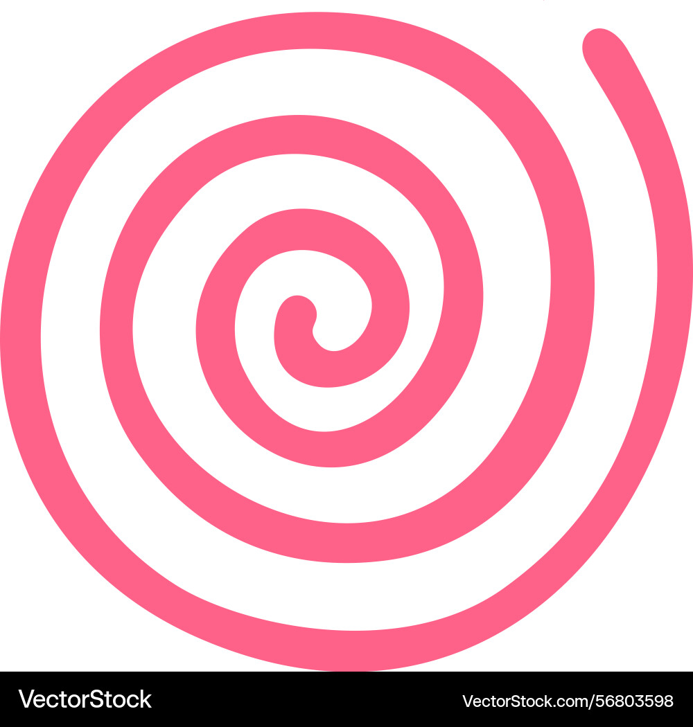 Abstract spiral line design element vector image