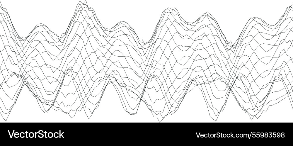 Abstract waveform pattern design for modern art Vector Image