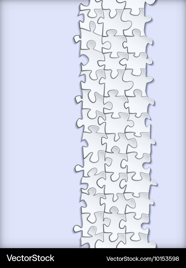 Background with a strip of the puzzle vector image
