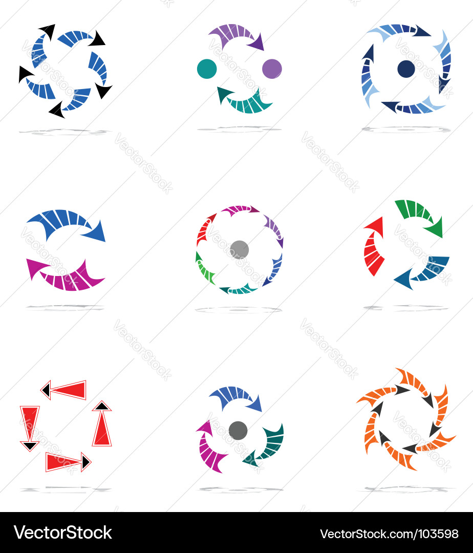 Circular Motion & Arrows Vector Image