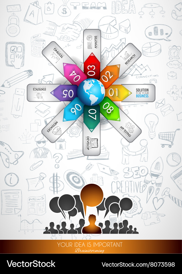 Clean infographic layout template for data Vector Image