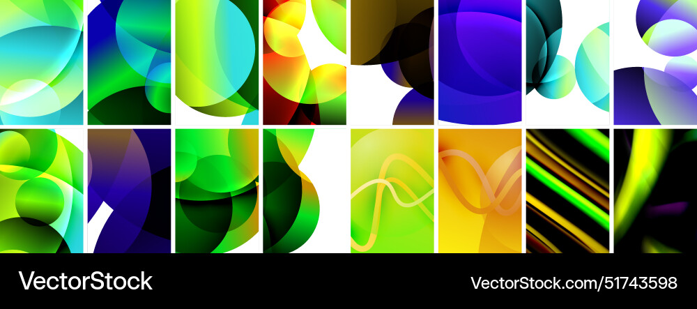 Collection of abstract background with waves Collection of abstract background with waves Vector Image