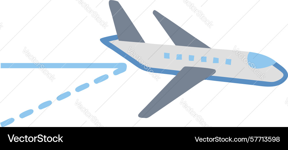 Diagonal ascent airplane symbolizing progress Vector Image