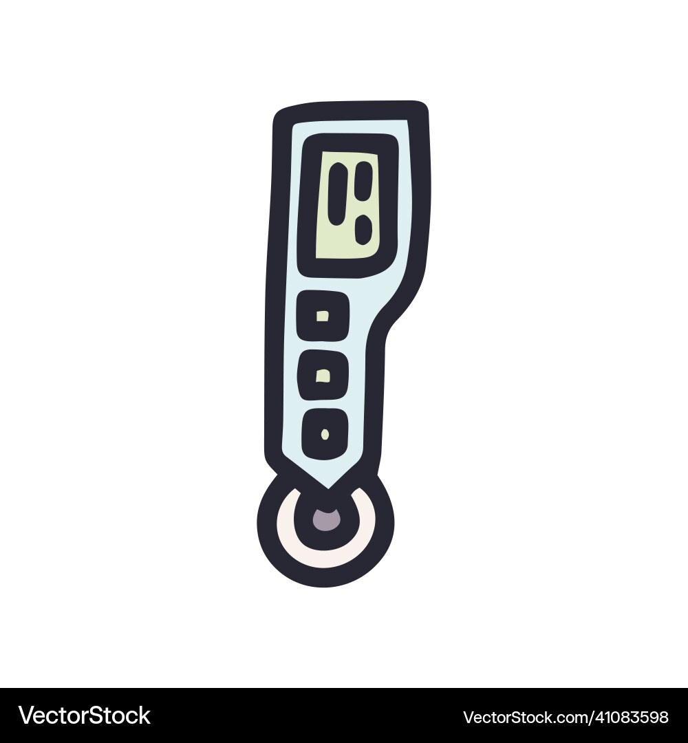 Digital map measurer color doodle simple Vector Image