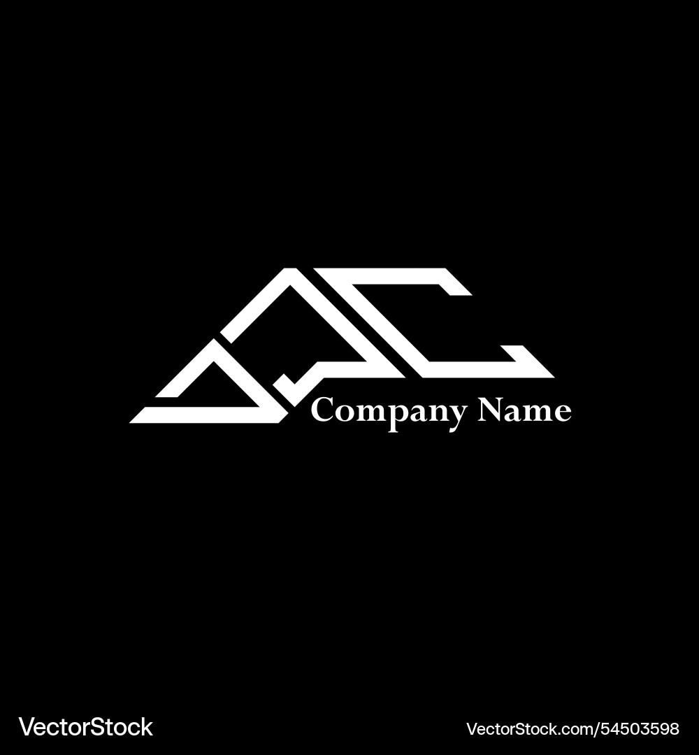 Djc logo design simple and modern Vector Image