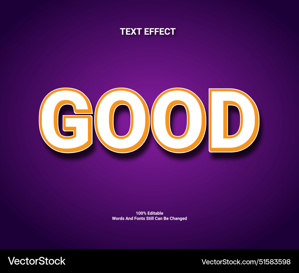 Editable text effect design template Vector Image