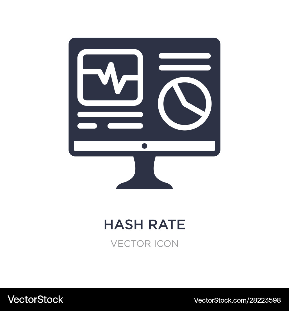 Hash rate icon on white background simple element Hash rate icon on white background simple element vector image