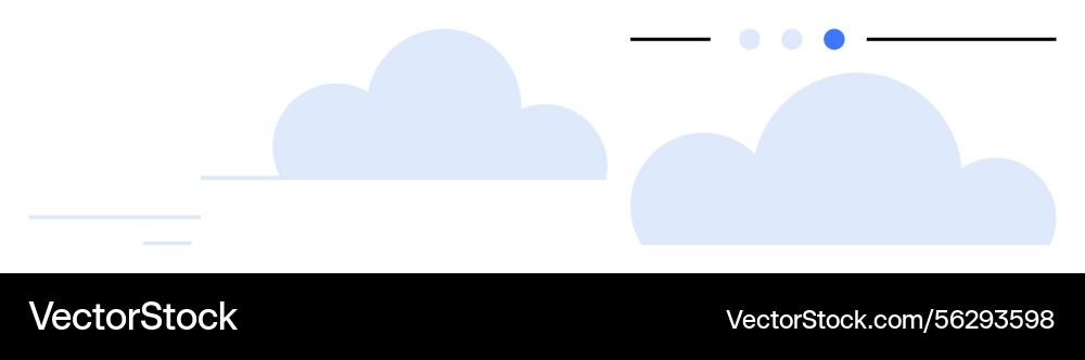 Minimalistic cloud-themed design with progress Minimalistic cloud-themed design with progress vector image
