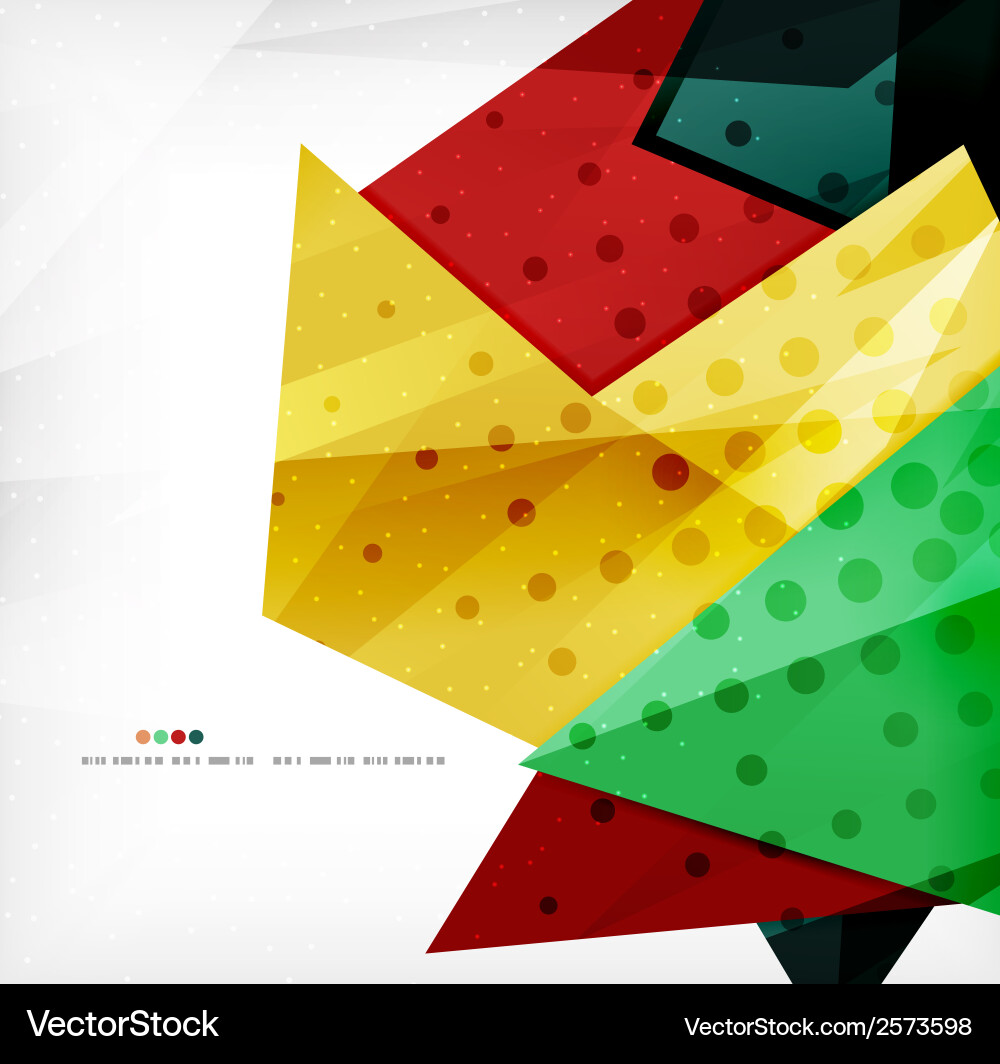 Modern 3d glossy overlapping triangles Vector Image
