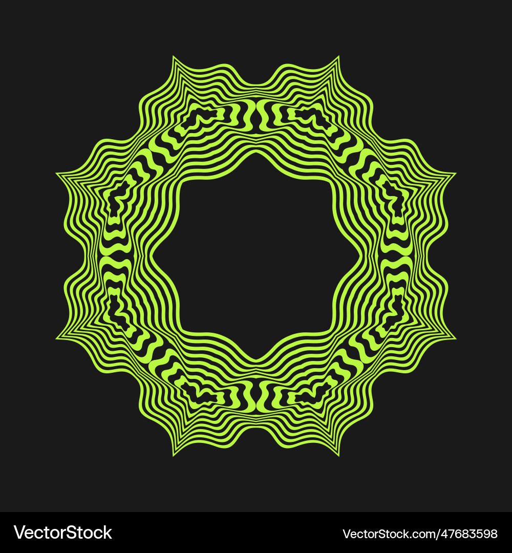 Symmetrical composition of wavy lines abstract Vector Image
