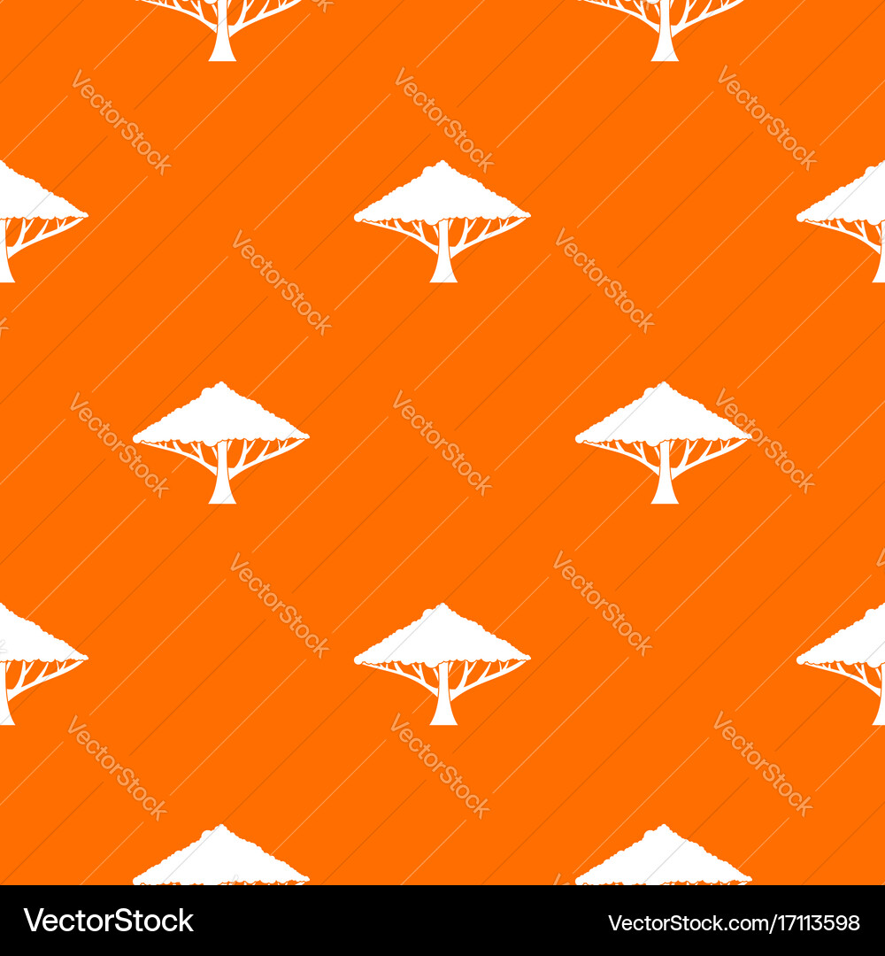 Tree with a spreading crown pattern seamless Vector Image