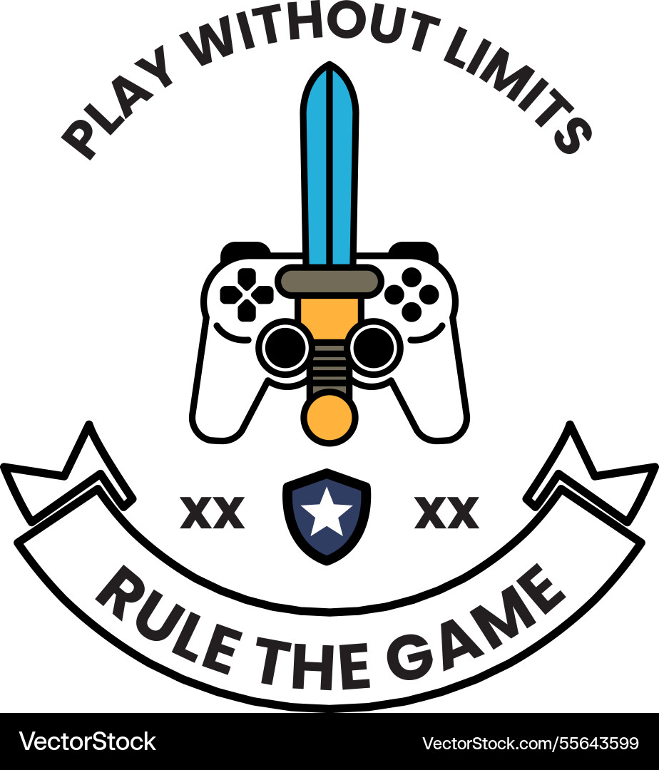 A video game controller with sword A video game controller with sword vector image