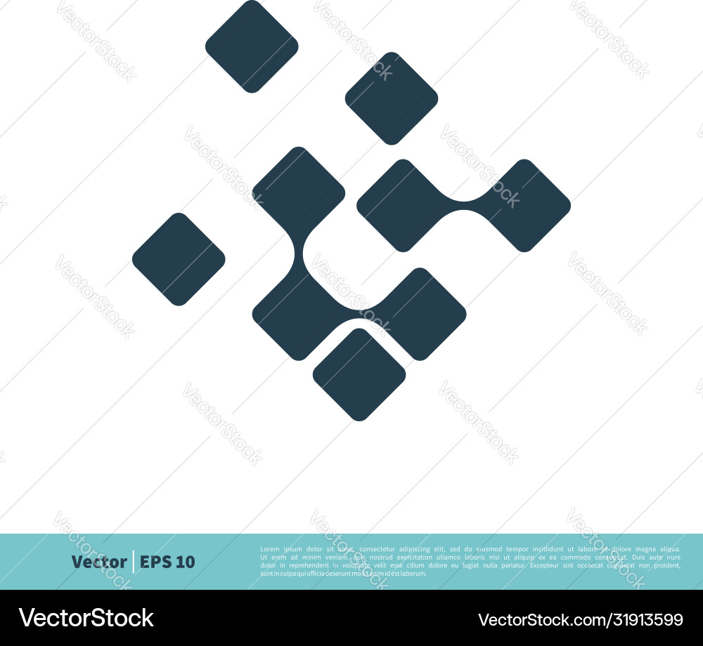 Abstract binary icon logo template design eps 10 Vector Image