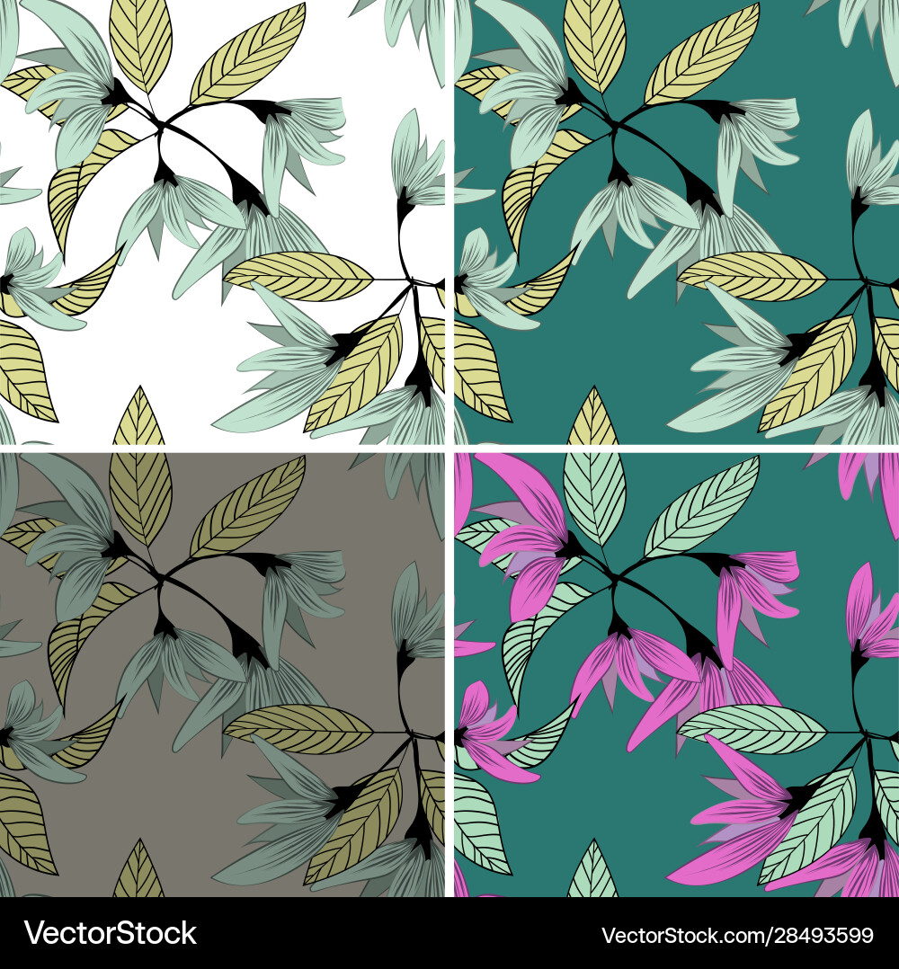 Abstract flowers for print design spring pattern Abstract flowers for print design spring pattern vector image