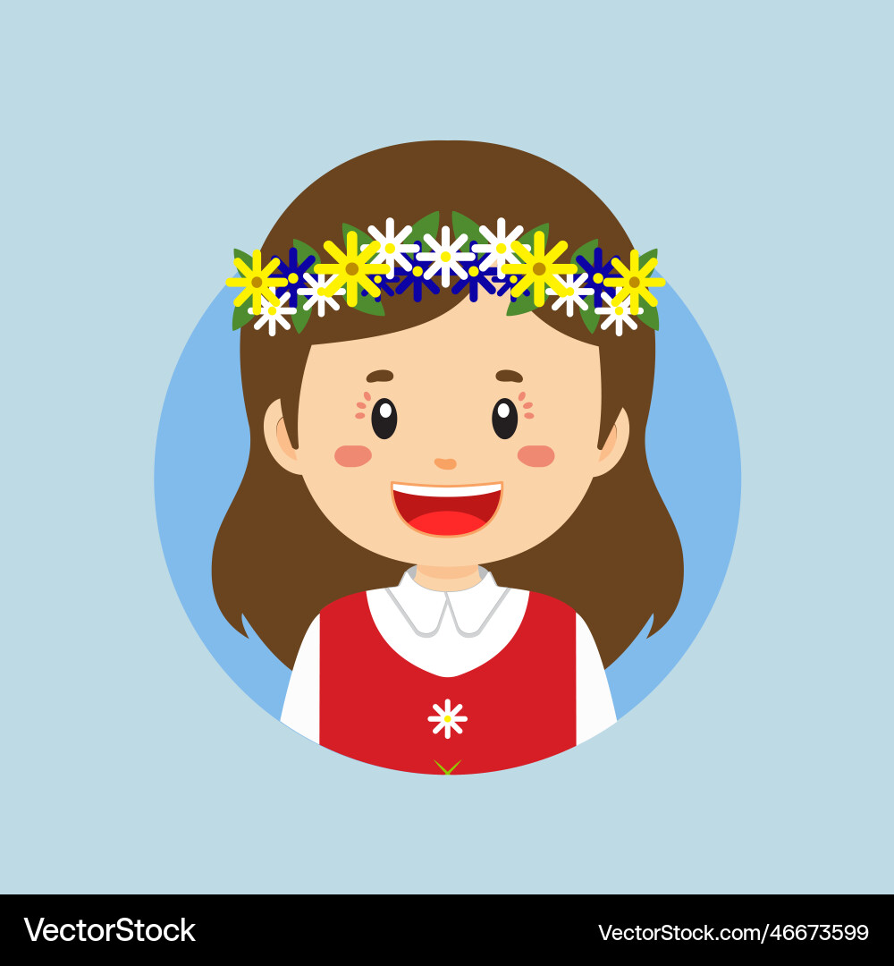 Avatar of a swedian character Vector Image